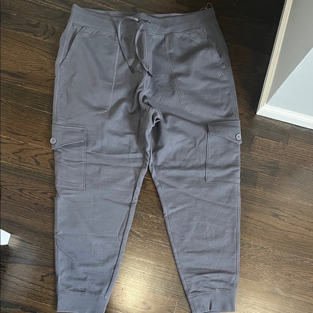 Men's Gray Cargo Jogger Pants